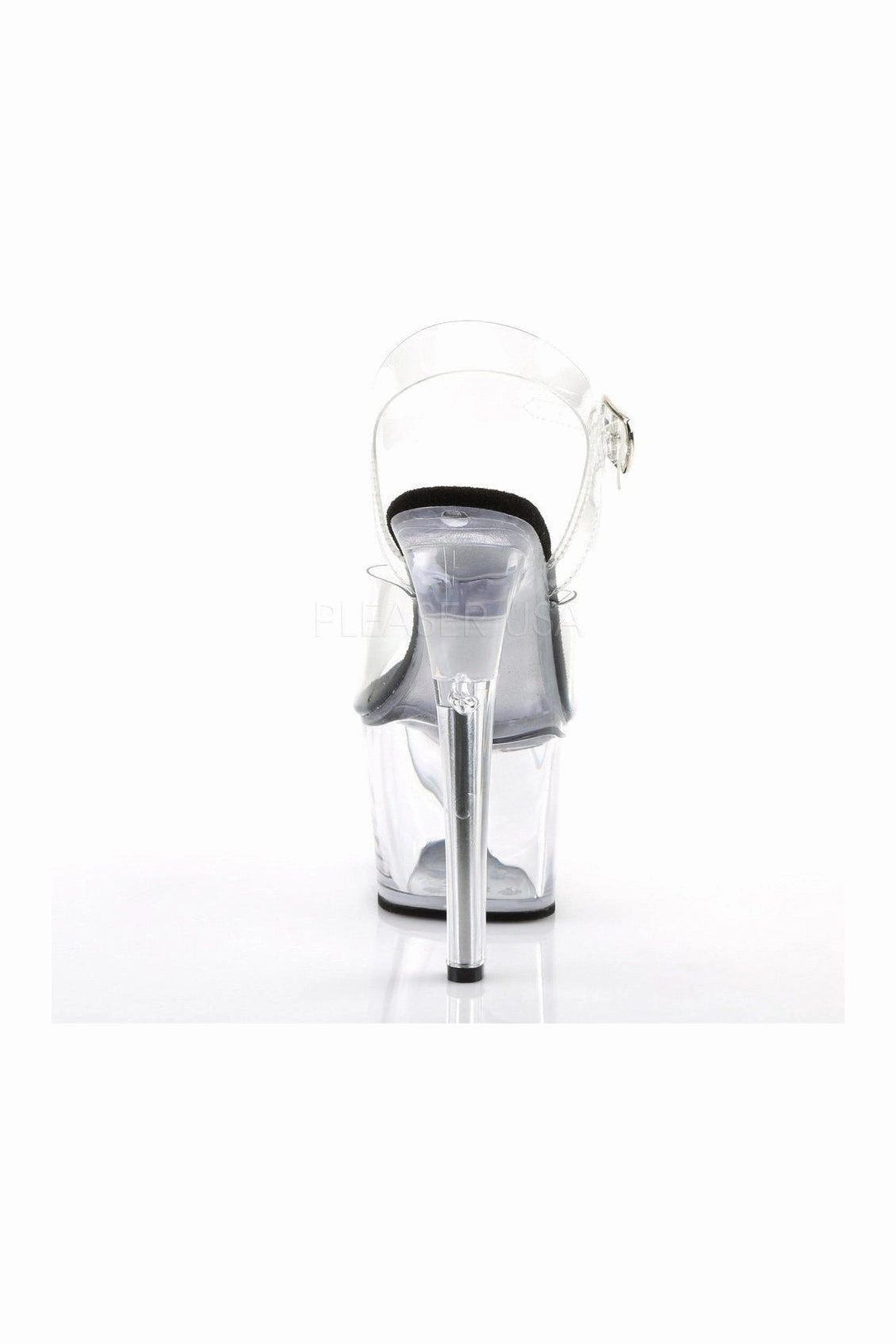 SKY-308 Platform Sandal  | Black Vinyl