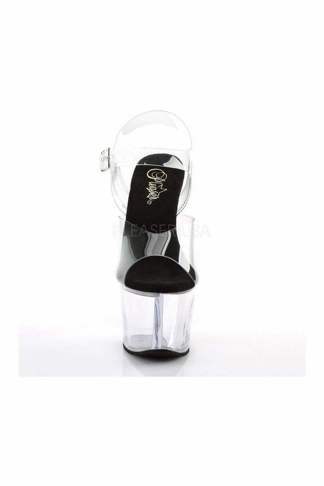 SKY-308 Platform Sandal  | Black Vinyl