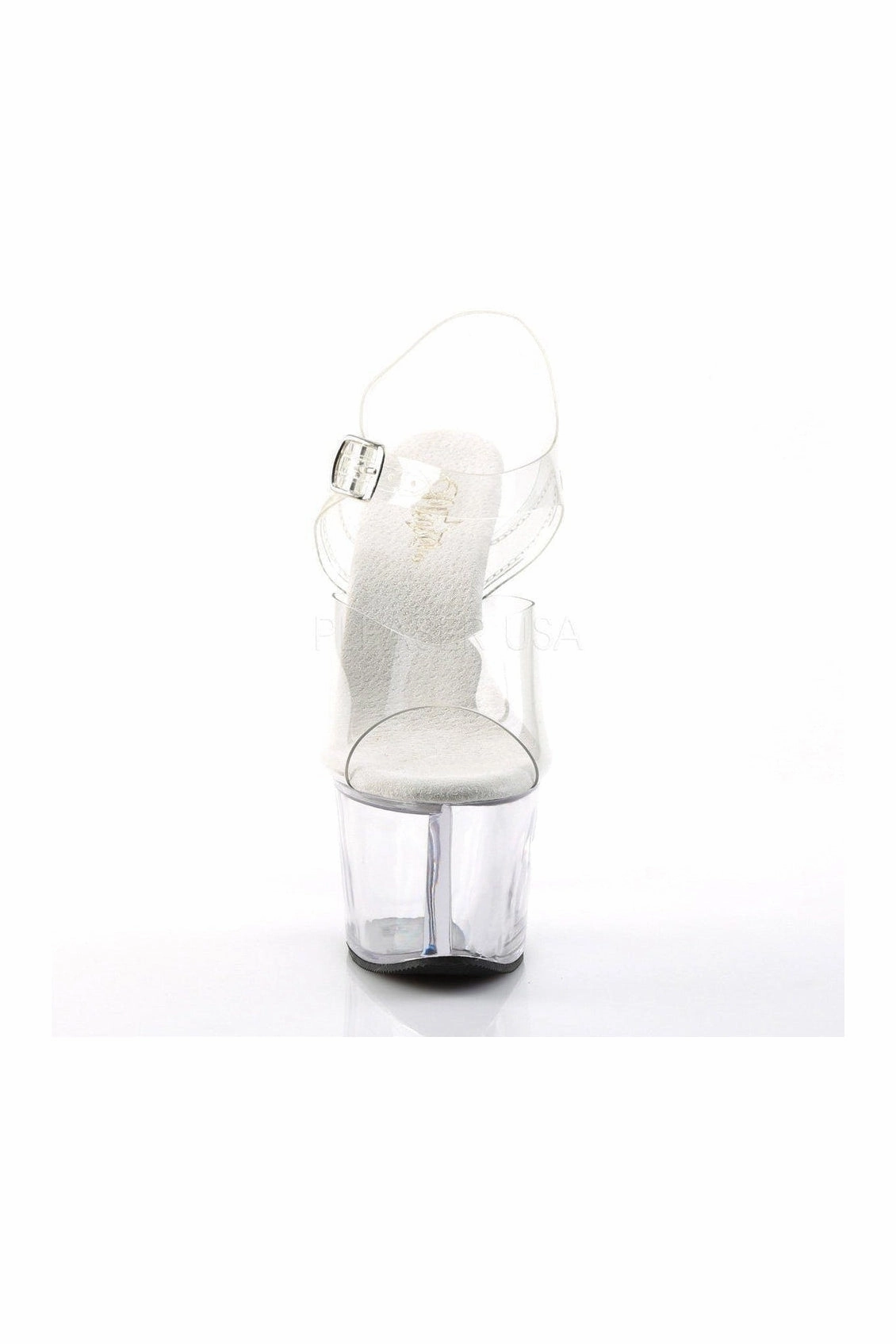 SKY-308 Platform Sandal  | Clear Vinyl