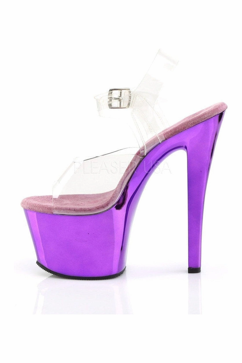 SKY-308 Platform Sandal  | Clear Vinyl