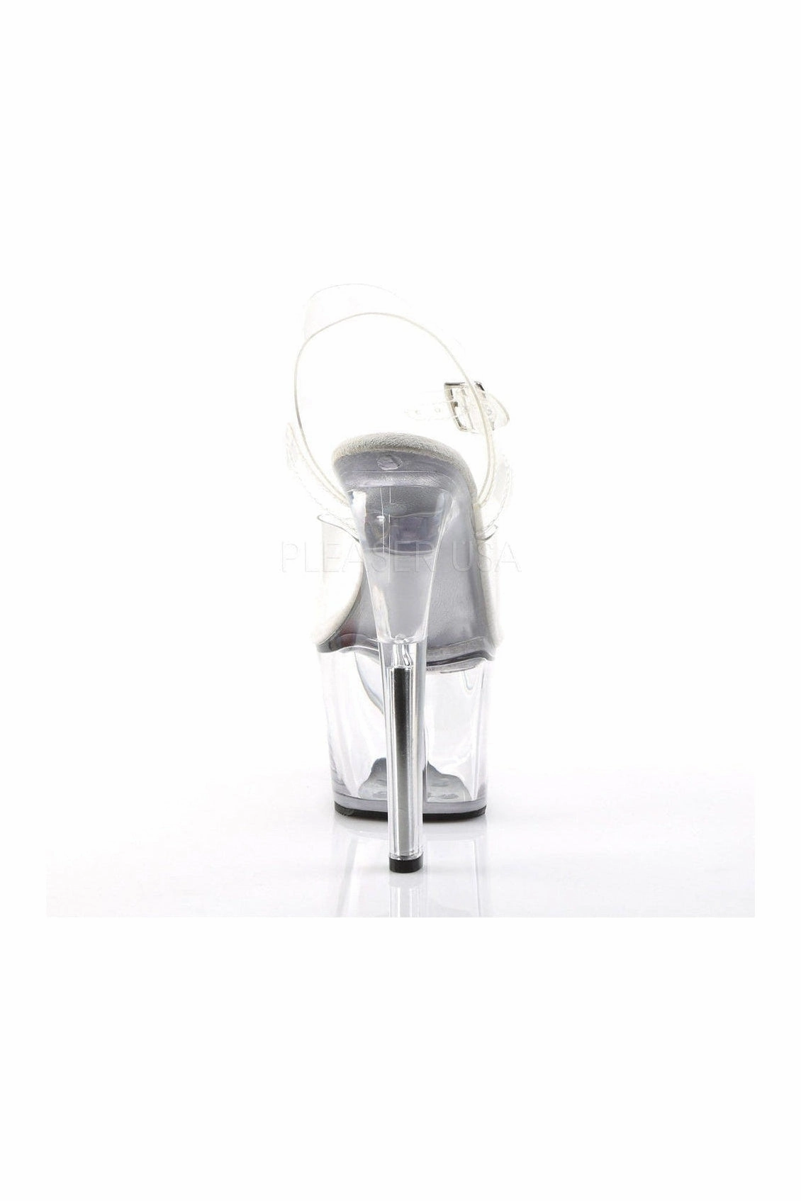 SKY-308 Platform Sandal  | Clear Vinyl