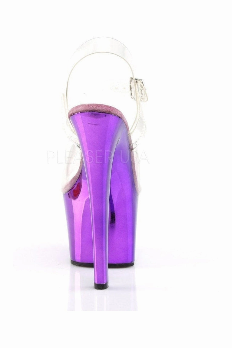 SKY-308 Platform Sandal  | Clear Vinyl