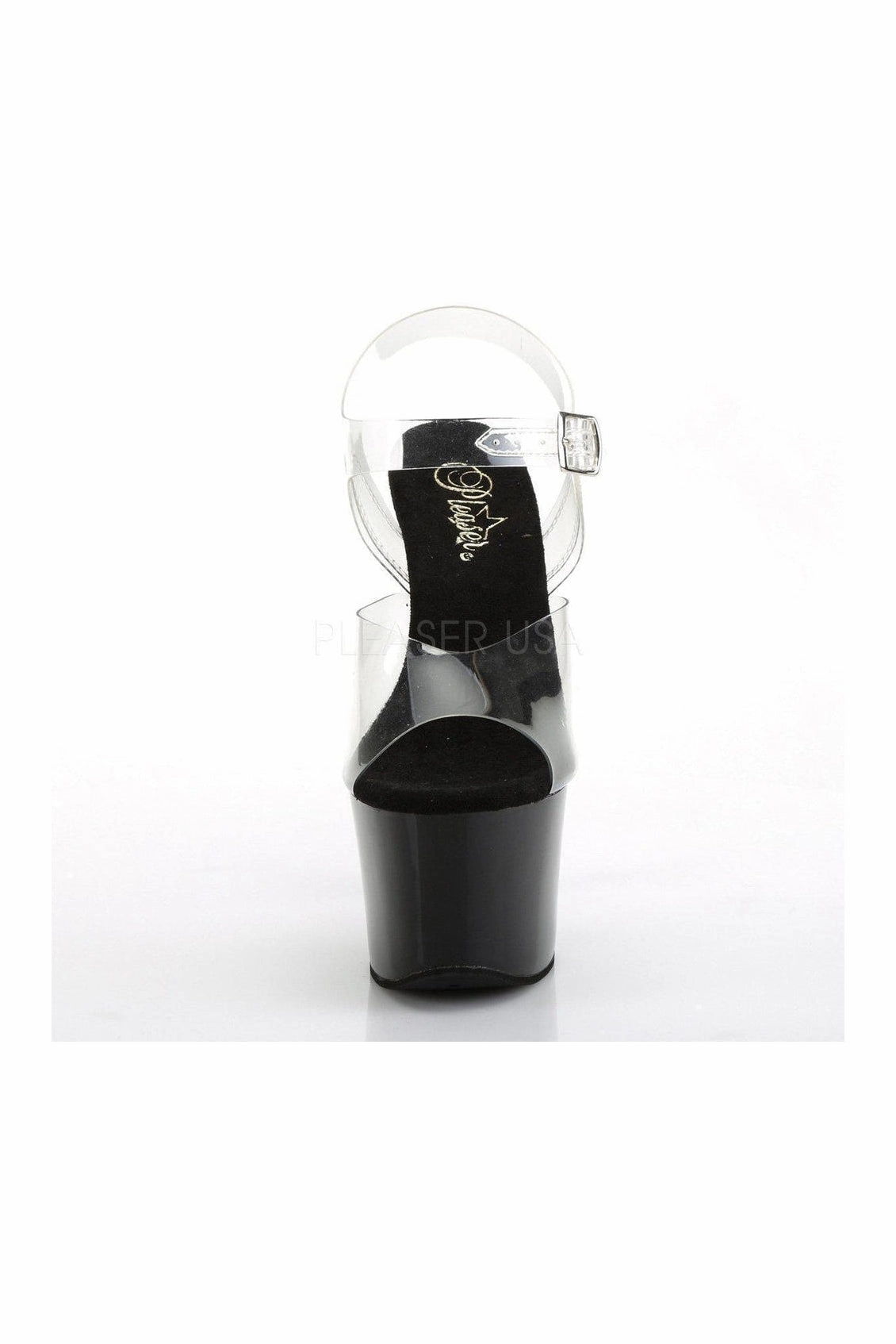SKY-308CRS Platform Sandals | Black Vinyl