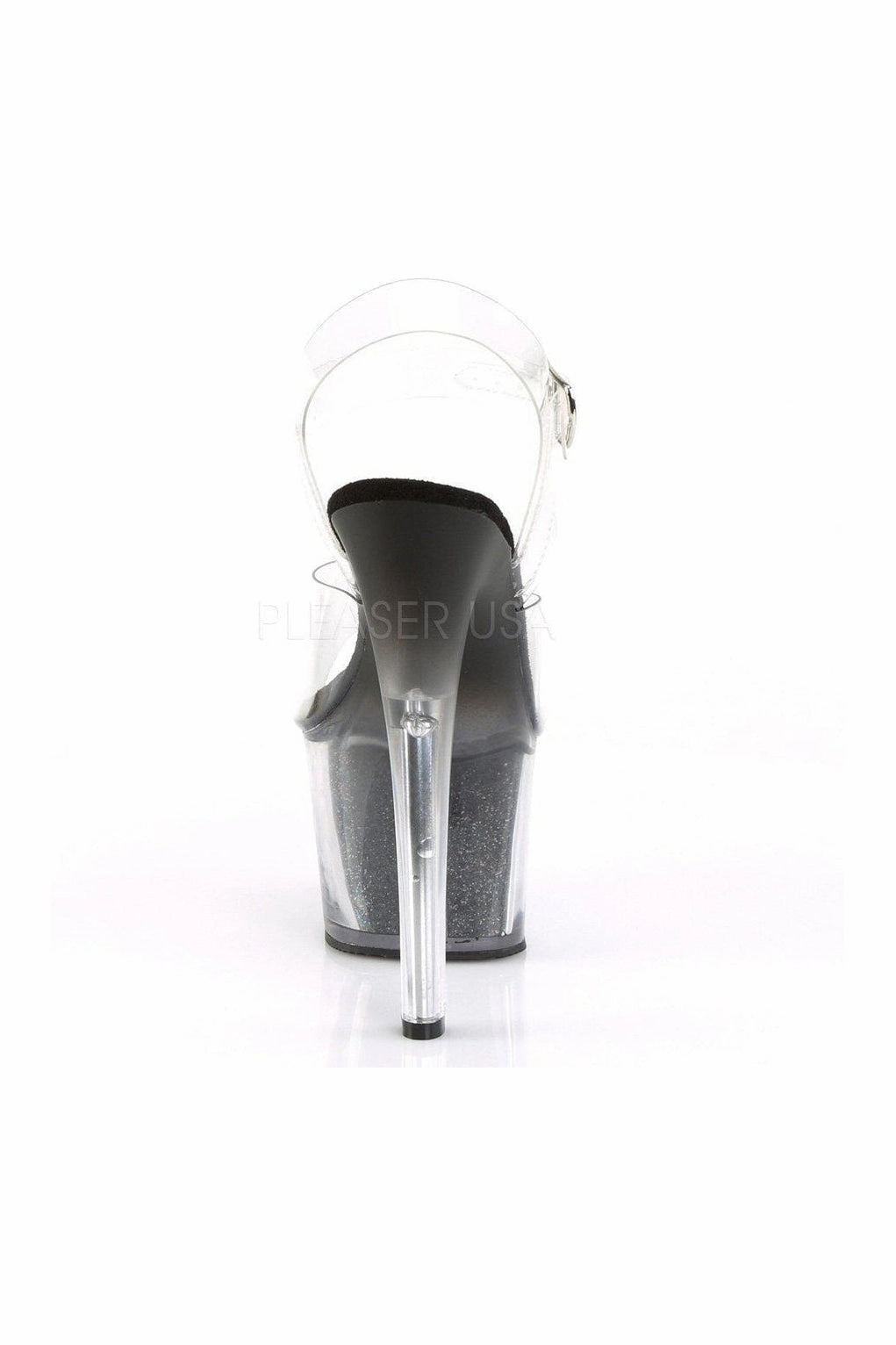 SKY-308G-T Platform Sandal  | Black Vinyl