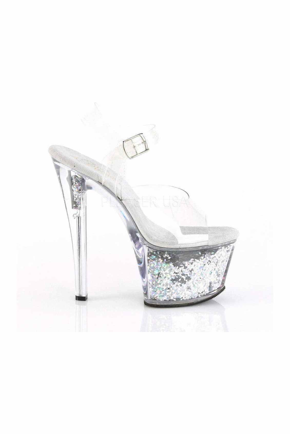 SKY-308GF Platform Sandal  | Clear Vinyl
