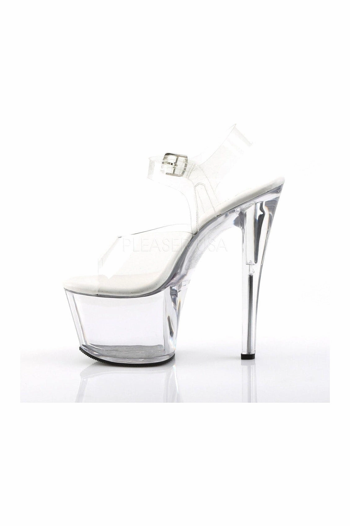 SKY-308VL Platform Sandal  | Clear Vinyl
