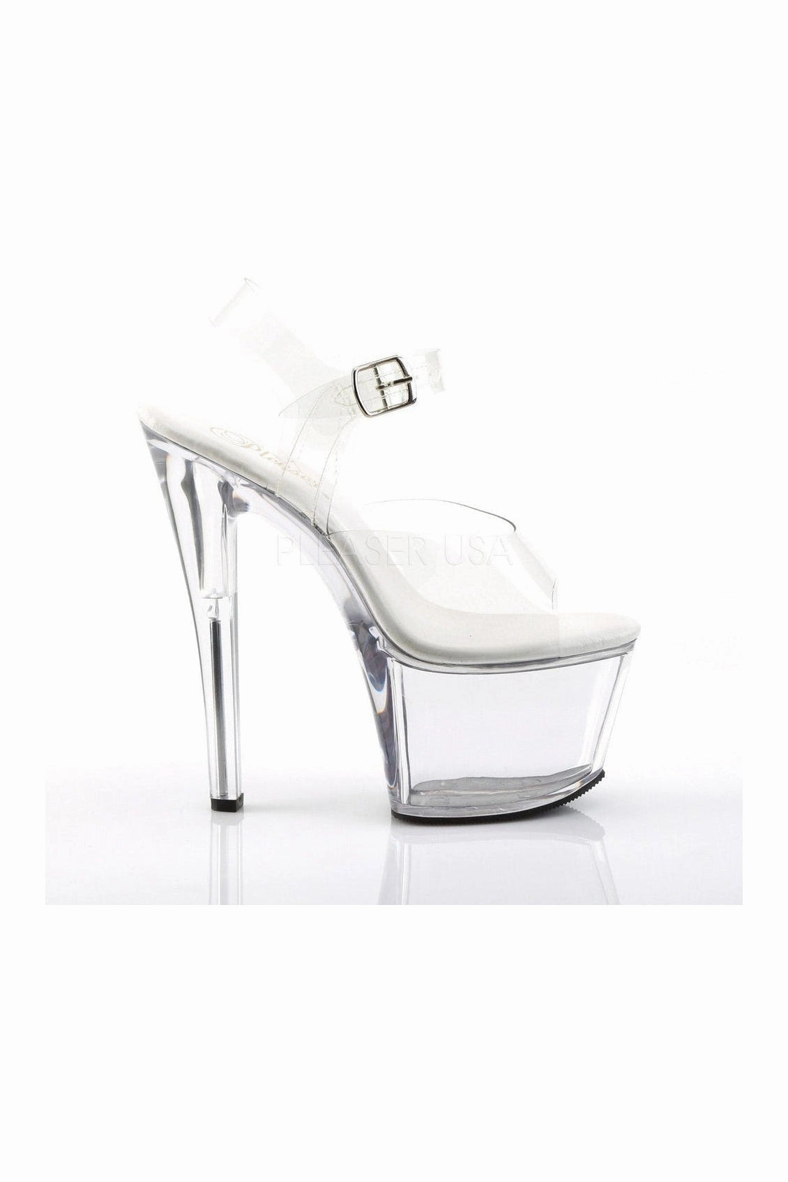 SKY-308VL Platform Sandal  | Clear Vinyl