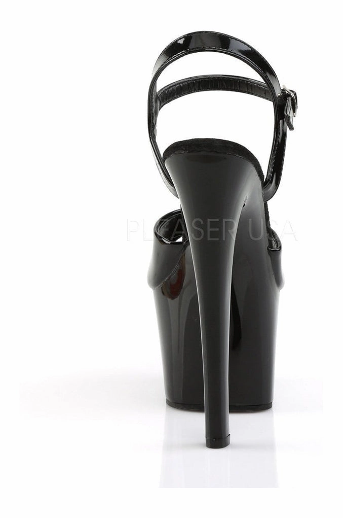 SKY-309 Platform Sandal  | Black Patent