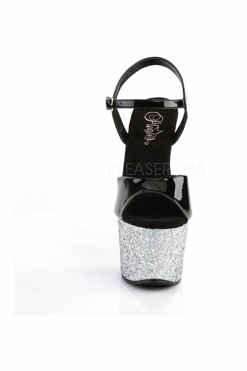 SKY-309LG Platform Sandal  | Black Patent