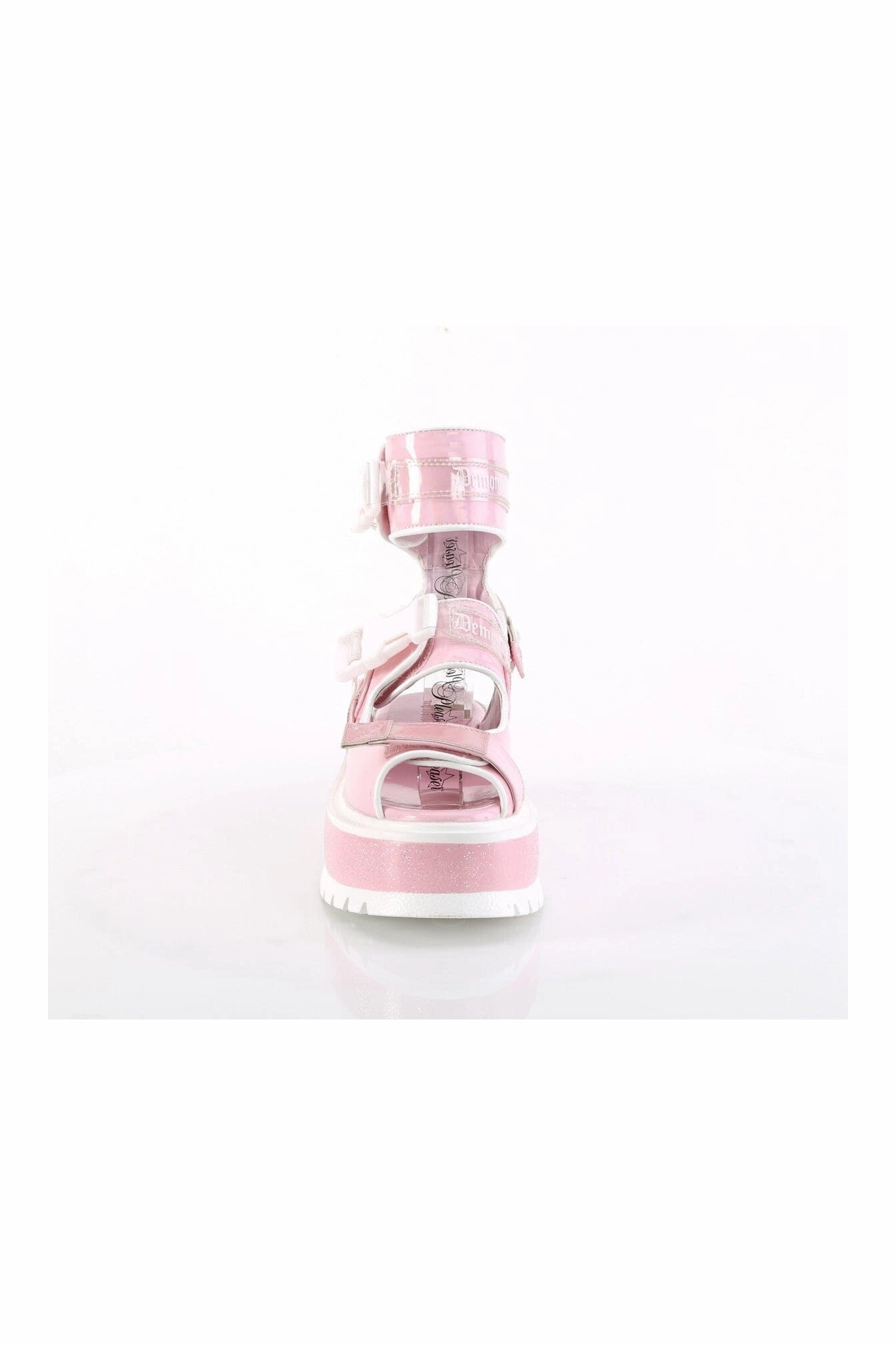 SLACKER-15B Pink Hologram Patent Sandal