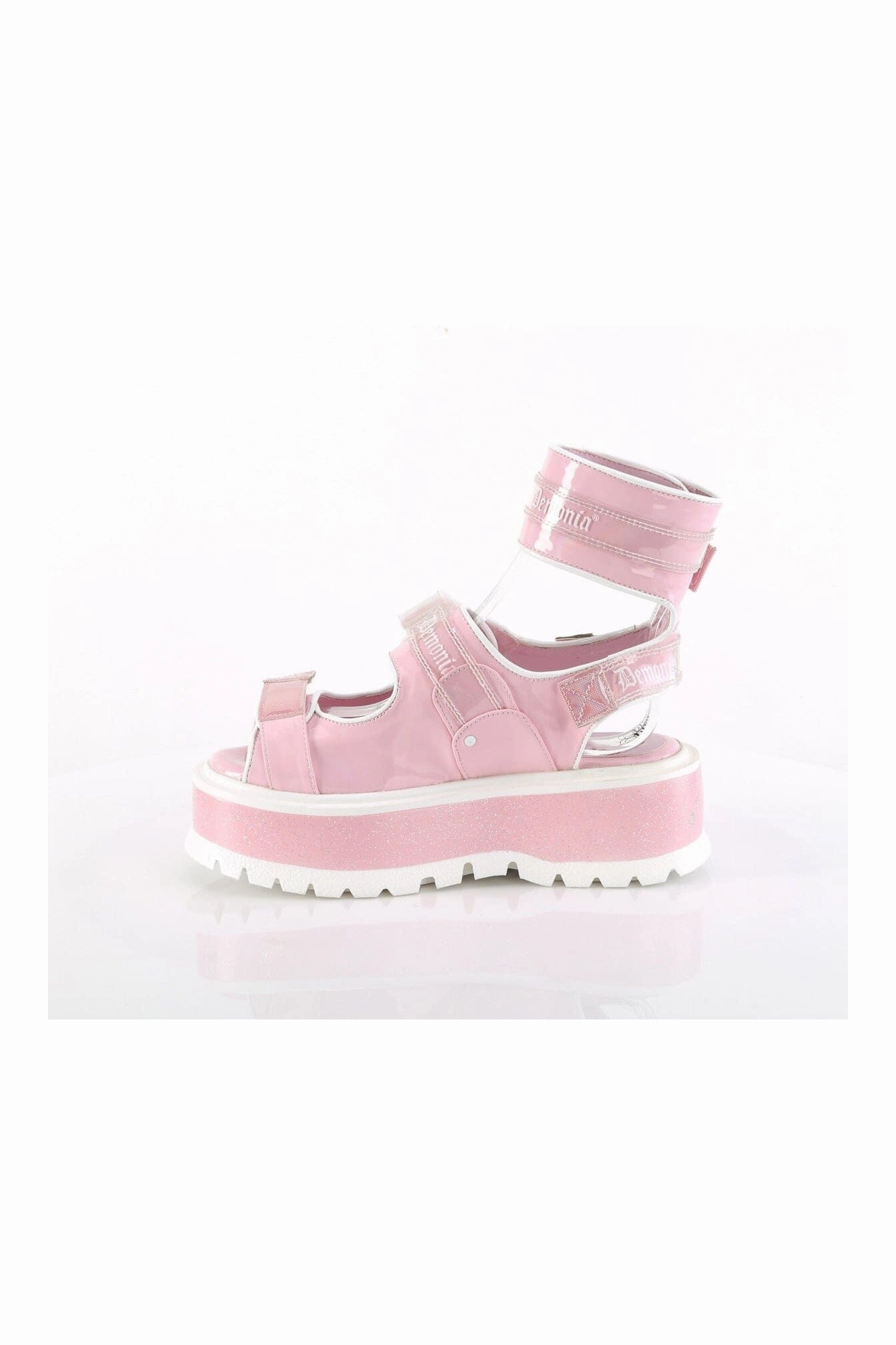 SLACKER-15B Pink Hologram Patent Sandal
