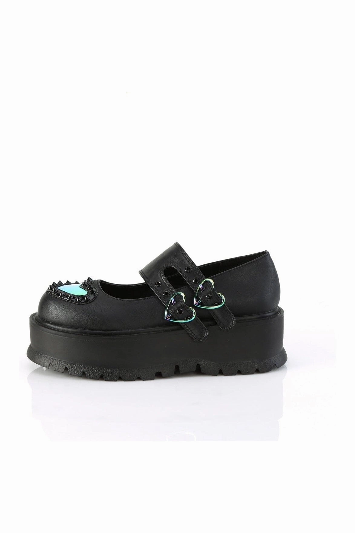 SLACKER-25 Black Vegan Leather Mary Janes