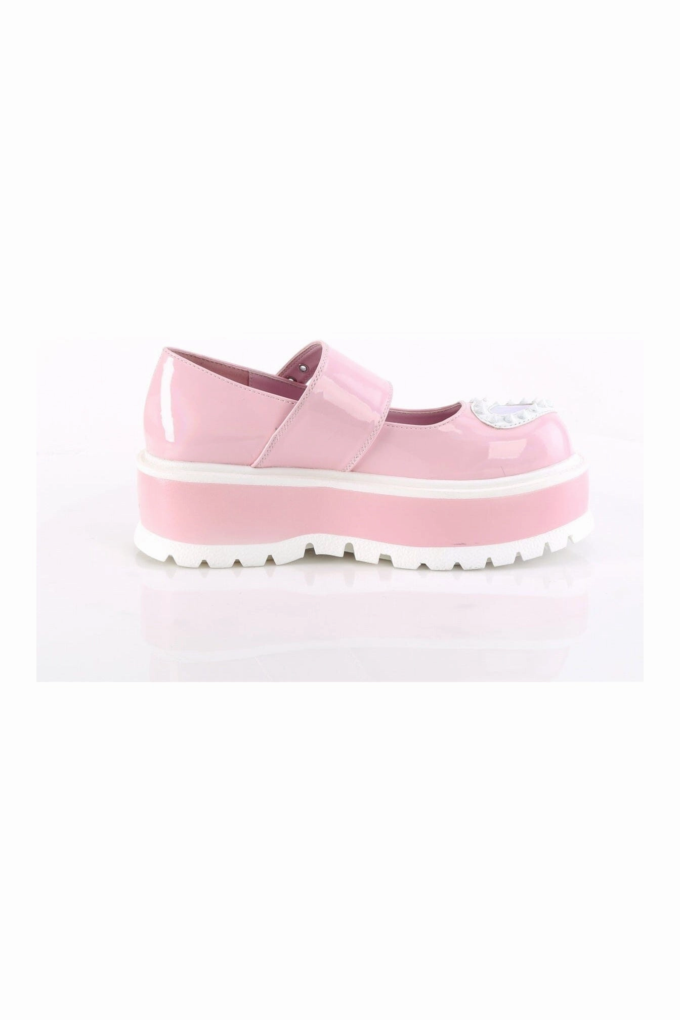 SLACKER-25 Pink Hologram Patent Mary Janes