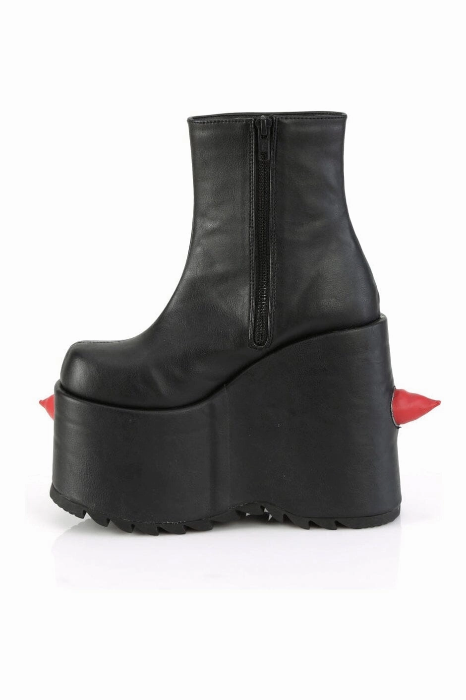 SLAY-77 Black Vegan Leather Ankle Boot