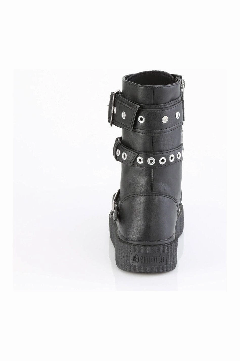 SNEEKER-320 Black Vegan Leather Creeper