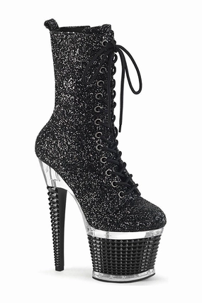 SPECTATOR-1040G Knee Boot | Black Glitter