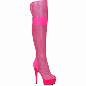 SS-609-IVY Thigh Boot  | Fuchsia Patent