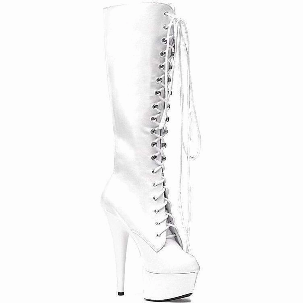 SS-609-JUNGLE Platform Boot  | White Patent