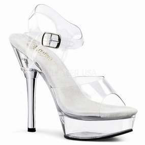 SS-ALLURE-608 Platform Sandal  | Clear Vinyl