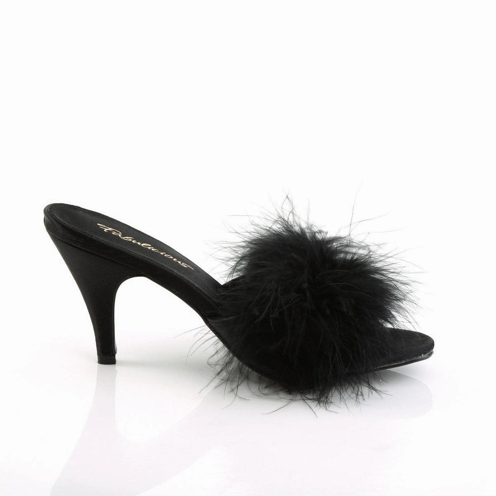 SS-AMOUR-03 Slide | Black Genuine Satin