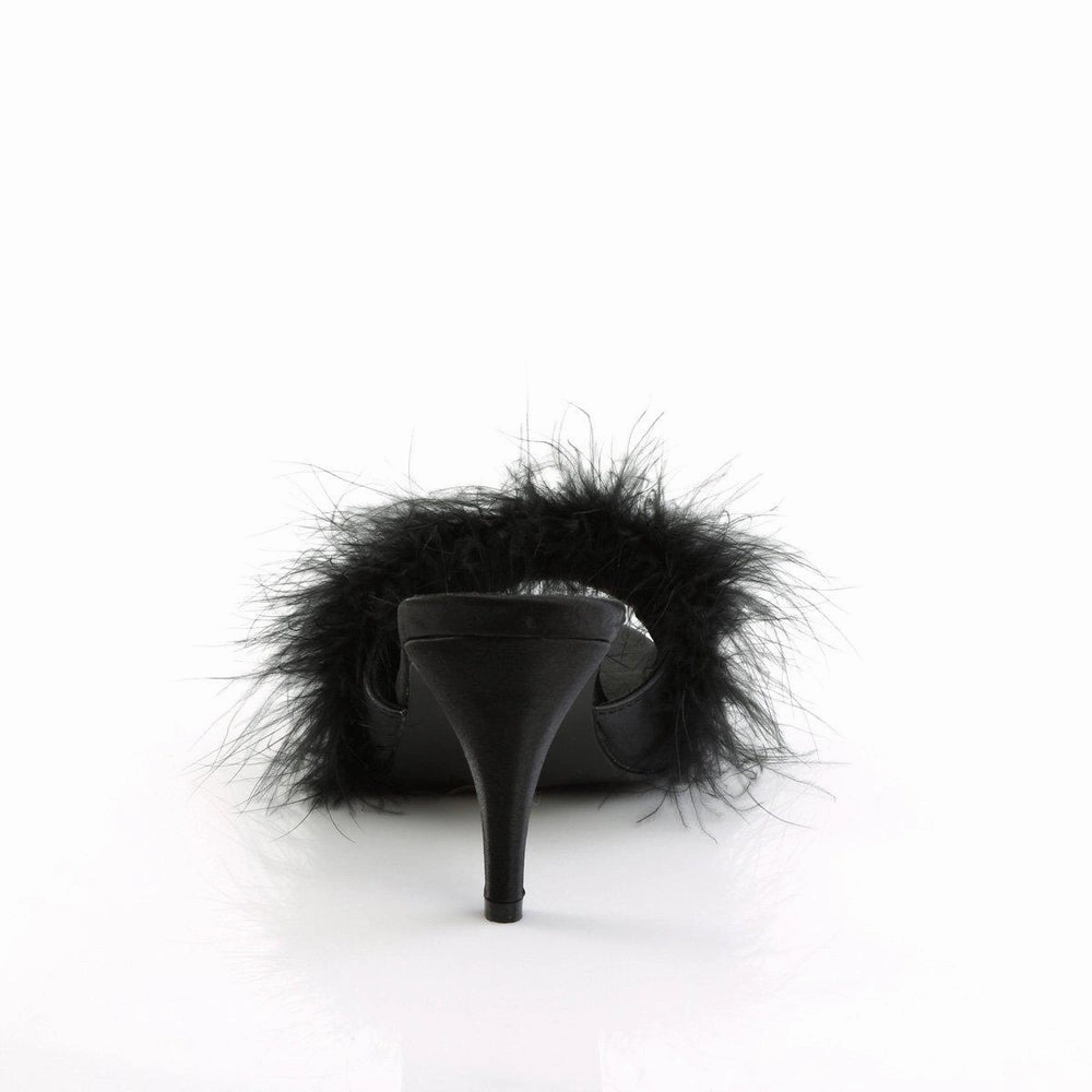SS-AMOUR-03 Slide | Black Genuine Satin