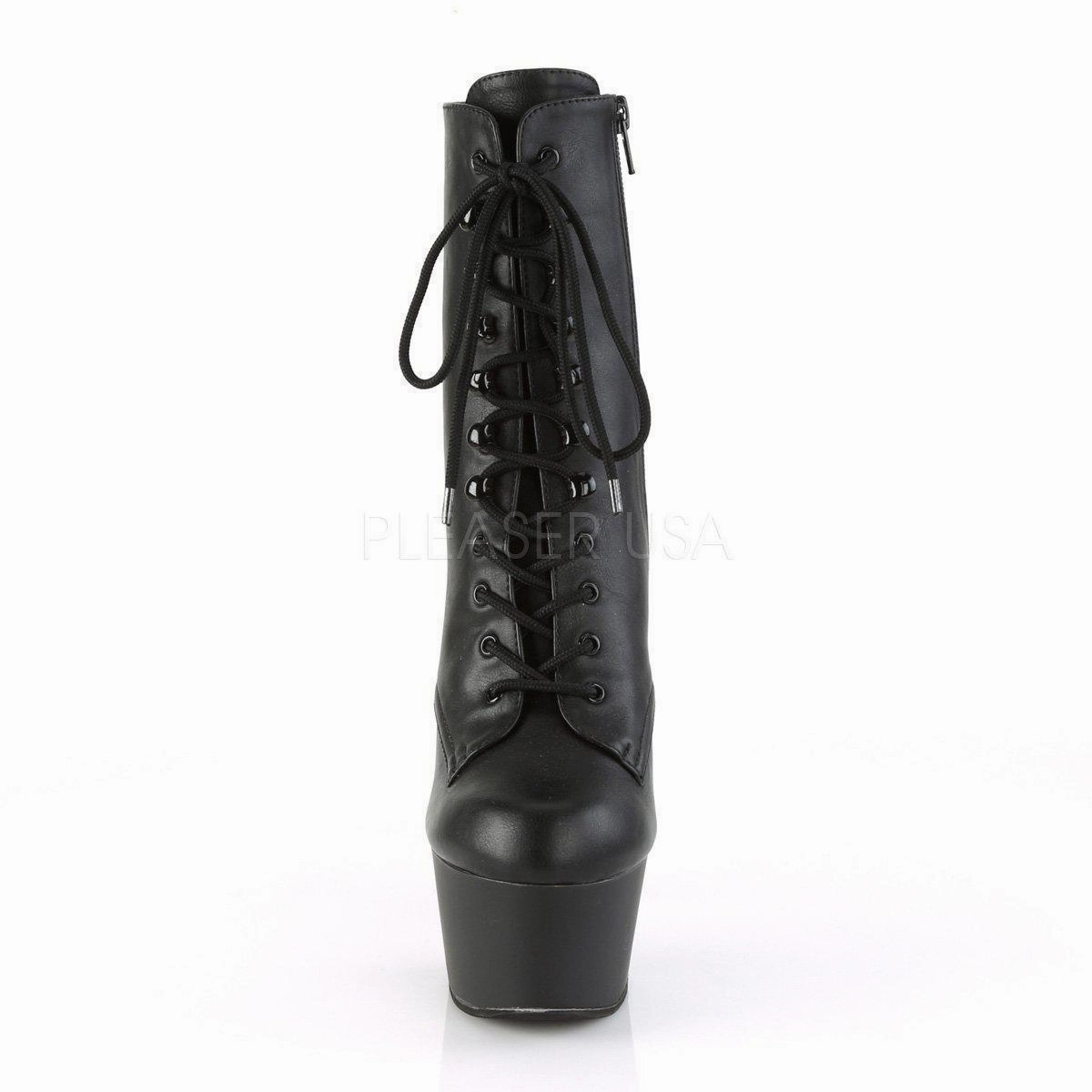 SS-ASPIRE-1020 Platform Boot  | Black Faux Leather