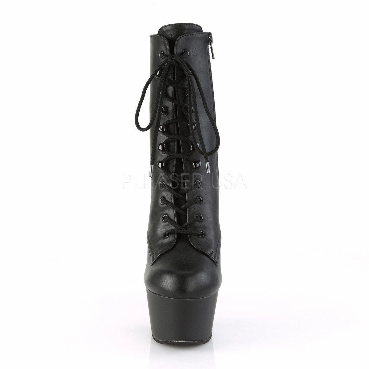 SS-ASPIRE-1020 Platform Boot  | Black Faux Leather