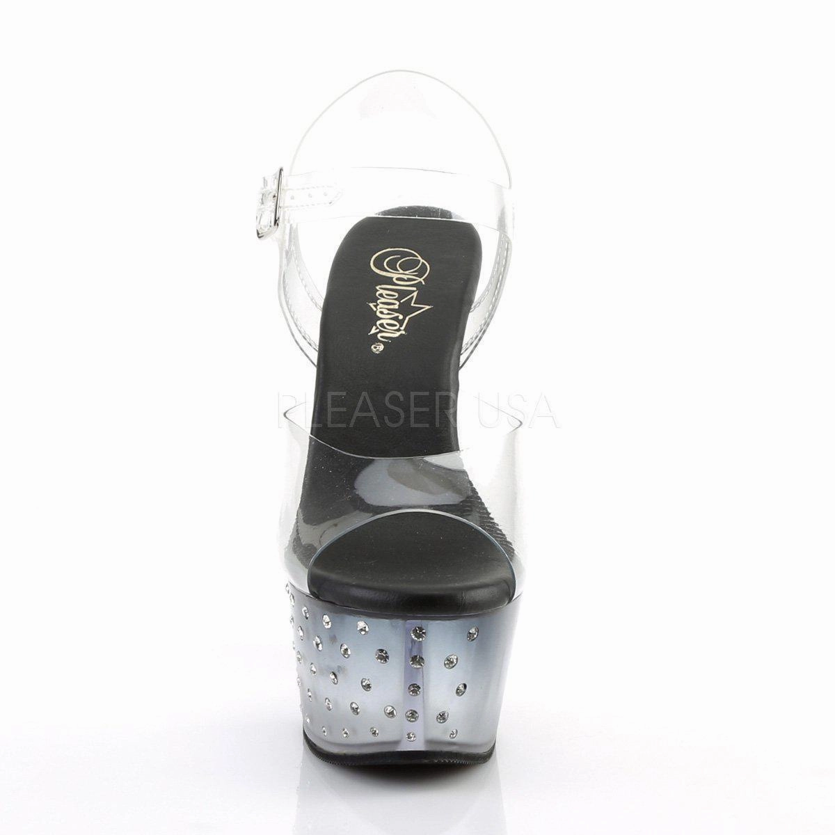 SS-ASPIRE-608STD Platform Sandals | Black Vinyl