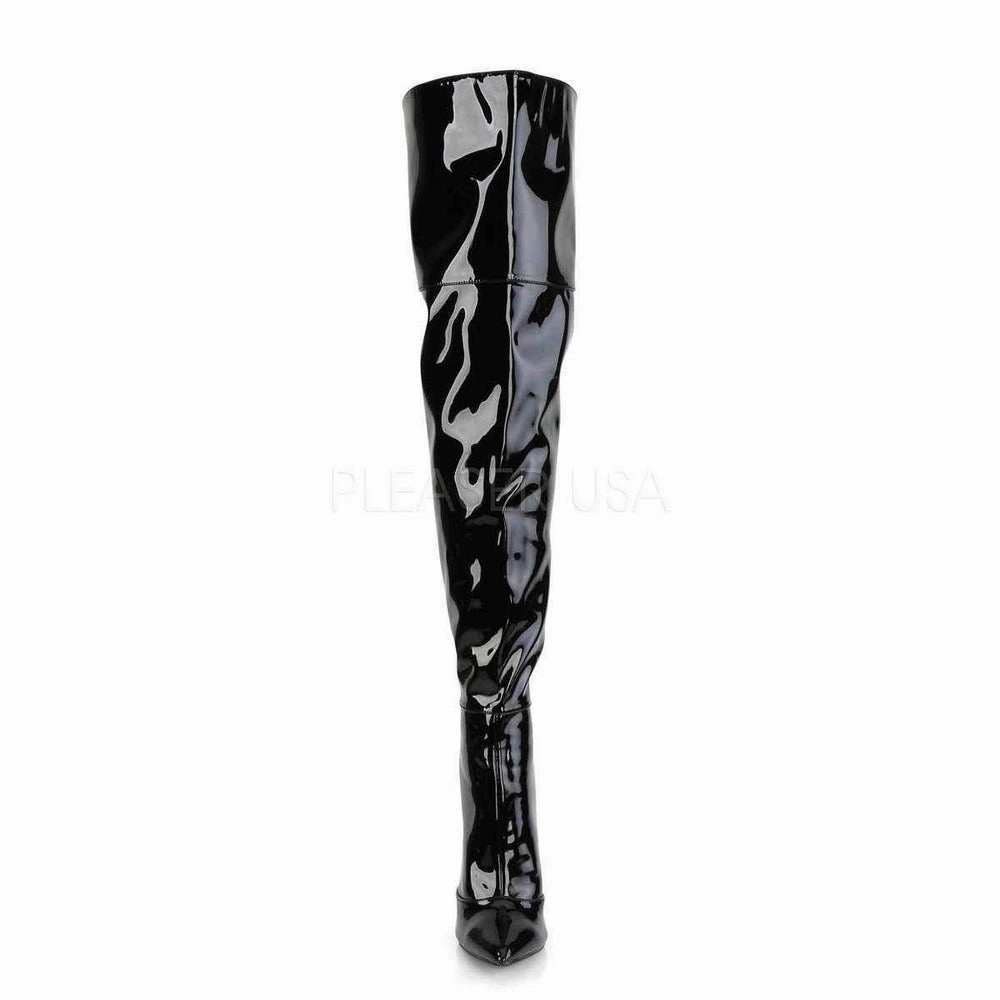 SS-COURTLY-3012 Thigh Boot | Black Patent