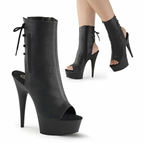 SS-DELIGHT-1018 Platform Boot  | Black Faux Leather