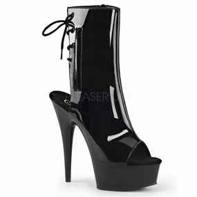 SS-DELIGHT-1018 Platform Boot  | Black Patent