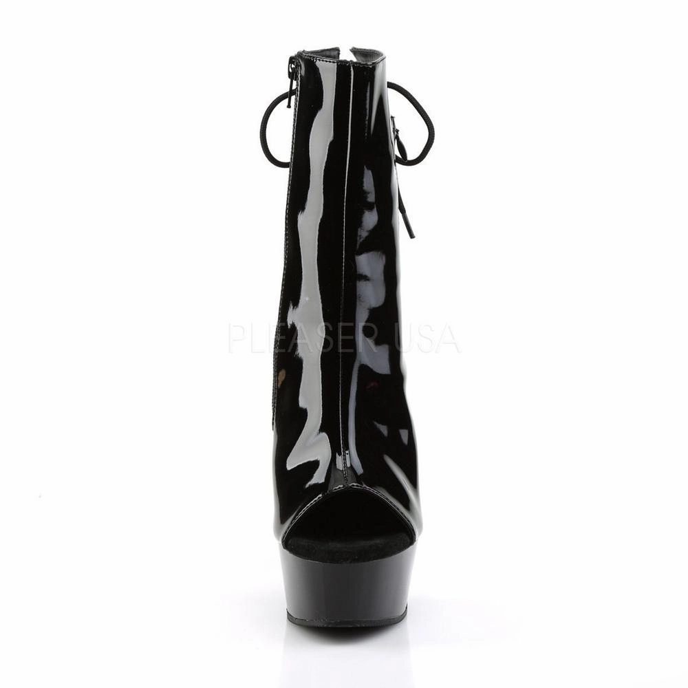 SS-DELIGHT-1018 Platform Boot  | Black Patent