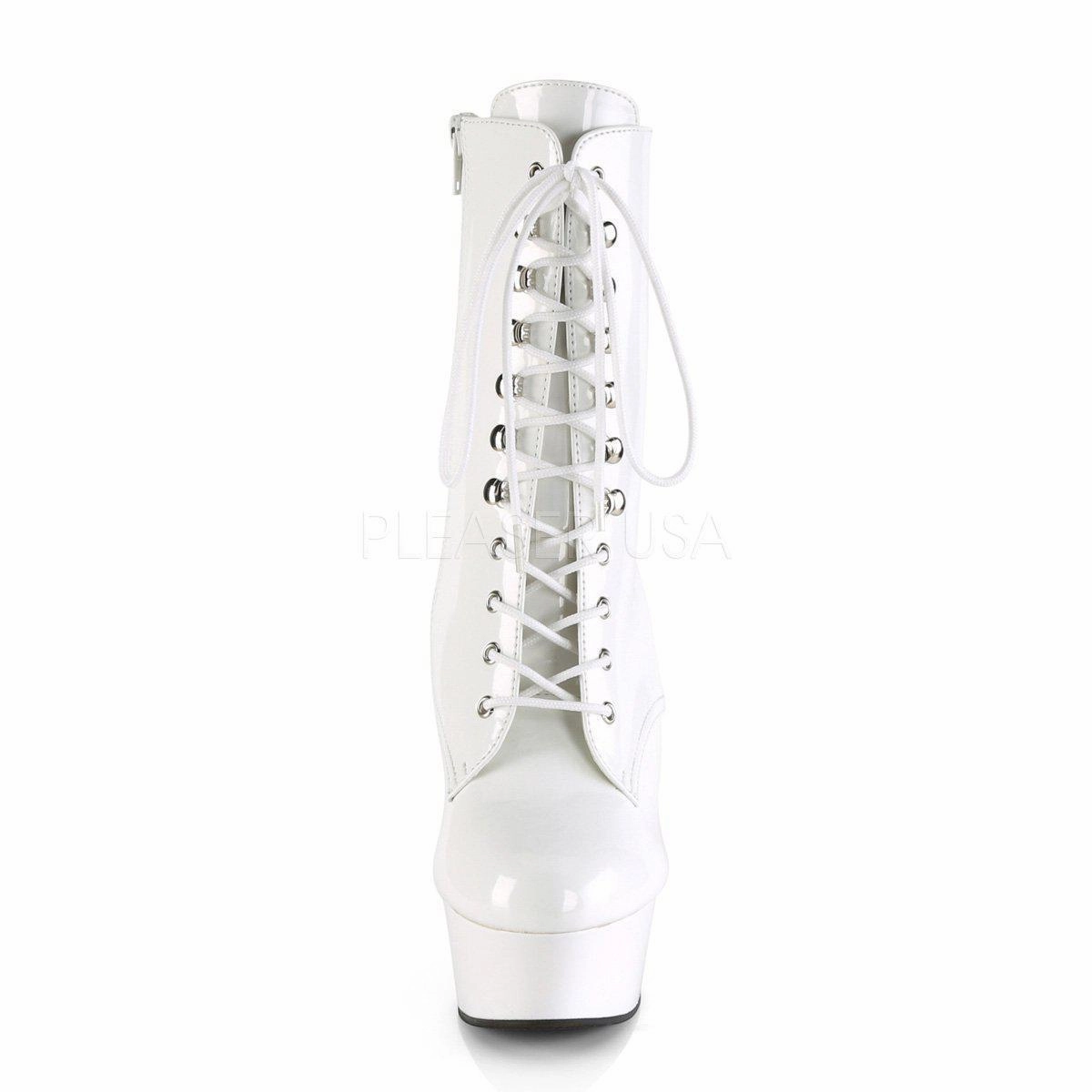 SS-DELIGHT-1020 Platform Ankle Boot | White Patent