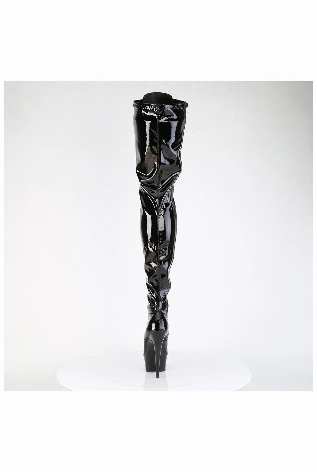 SS-DELIGHT-4023 Black Patent Thigh Boot