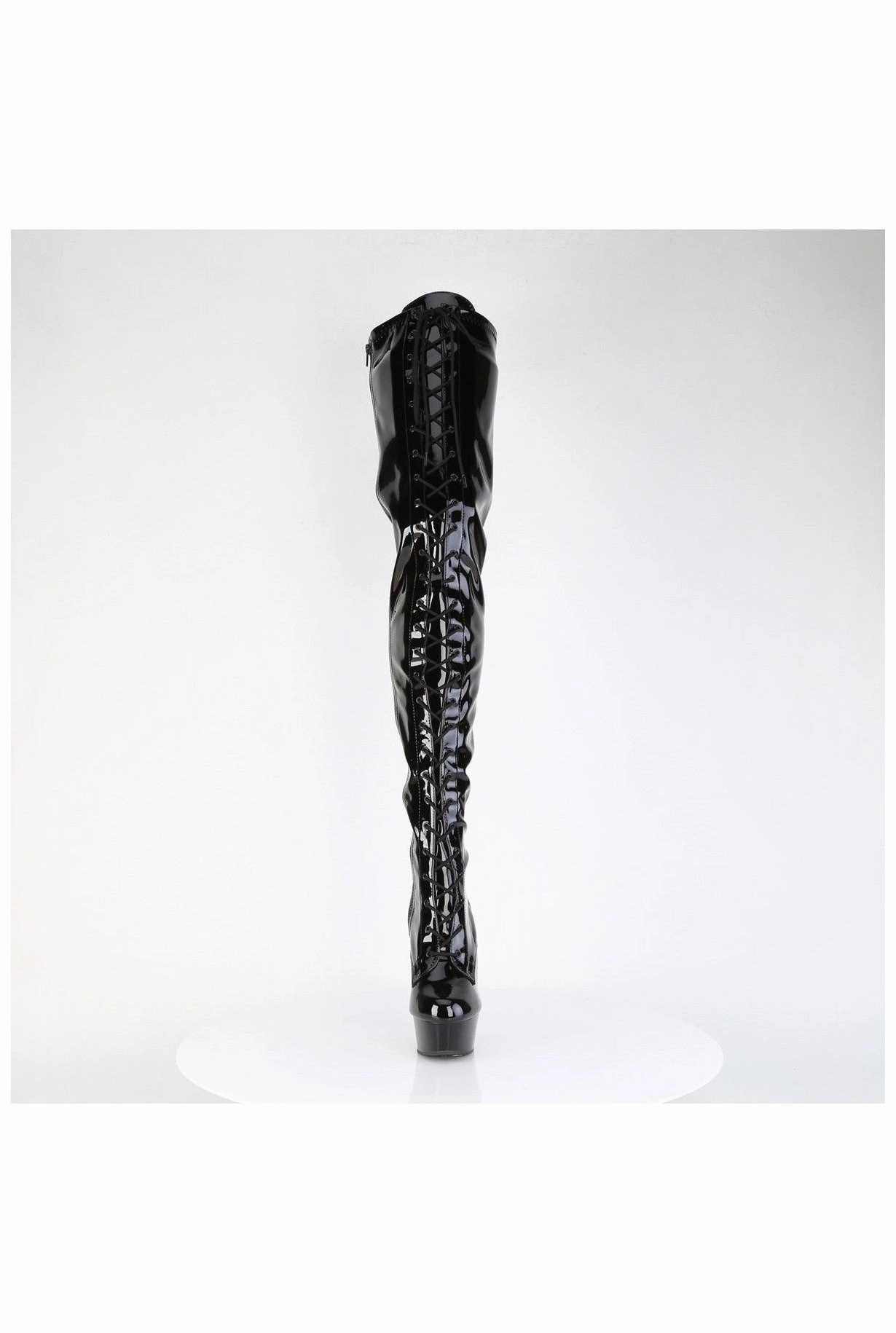 SS-DELIGHT-4023 Black Patent Thigh Boot