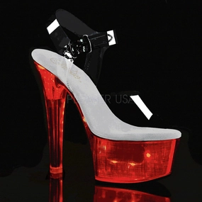 SS-FLASHDANCE-608CH Platform Sandal | Clear Vinyl