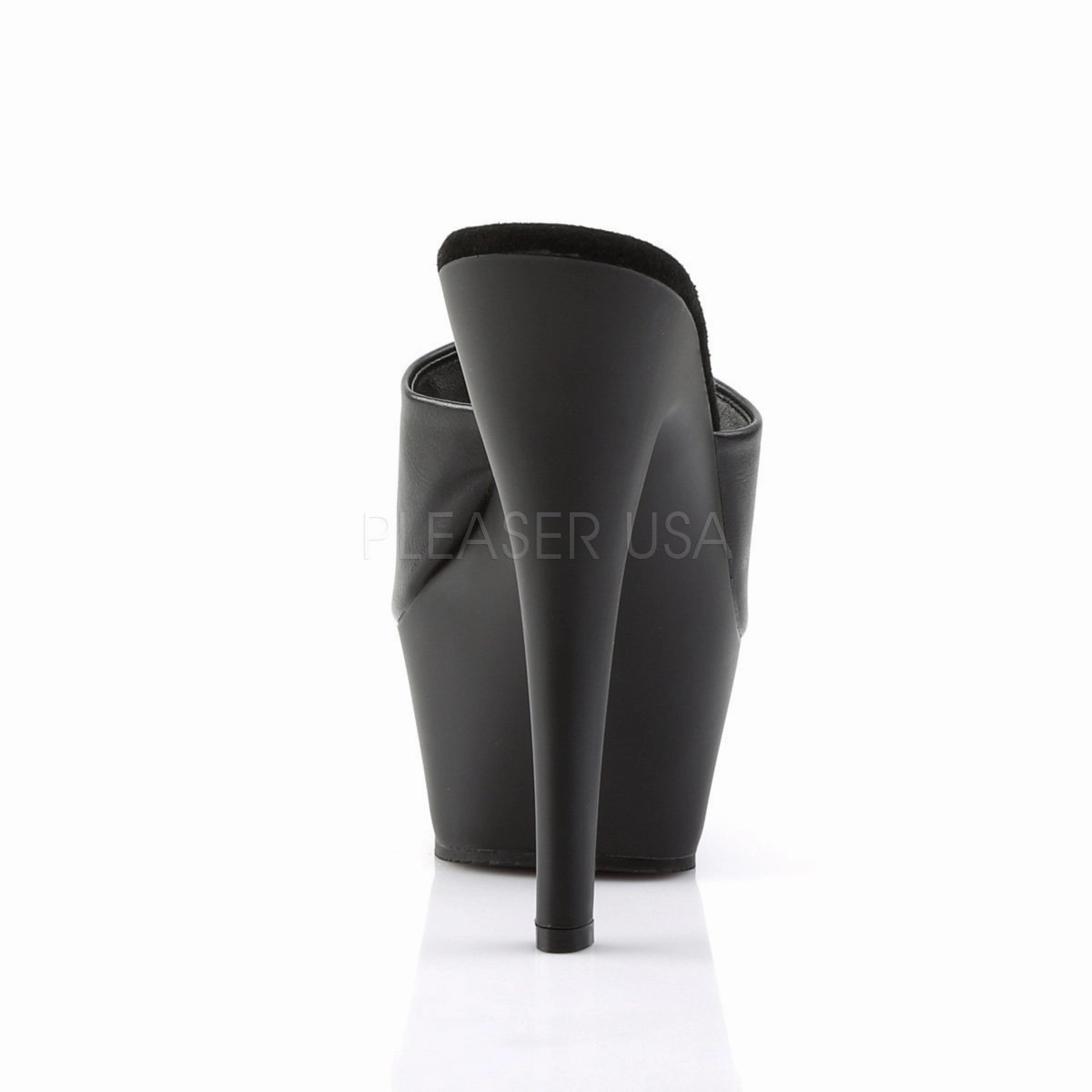 SS-KISS-201 Platform Sandal | Black Faux Leather