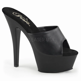 SS-KISS-201 Platform Sandal | Black Faux Leather
