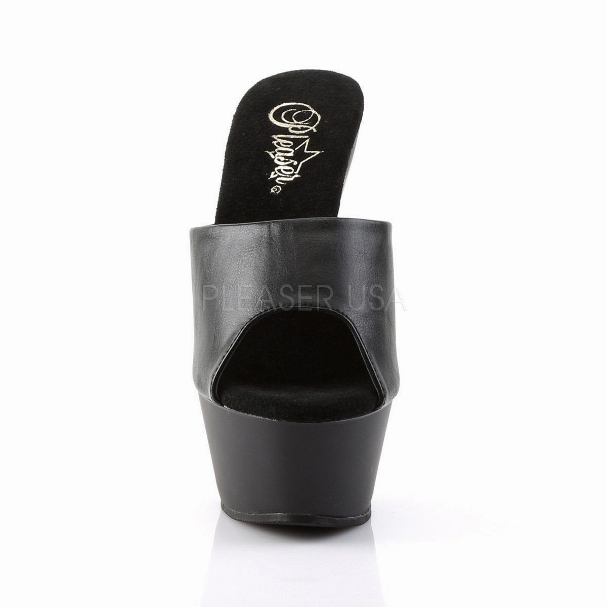 SS-KISS-201 Platform Sandal | Black Faux Leather
