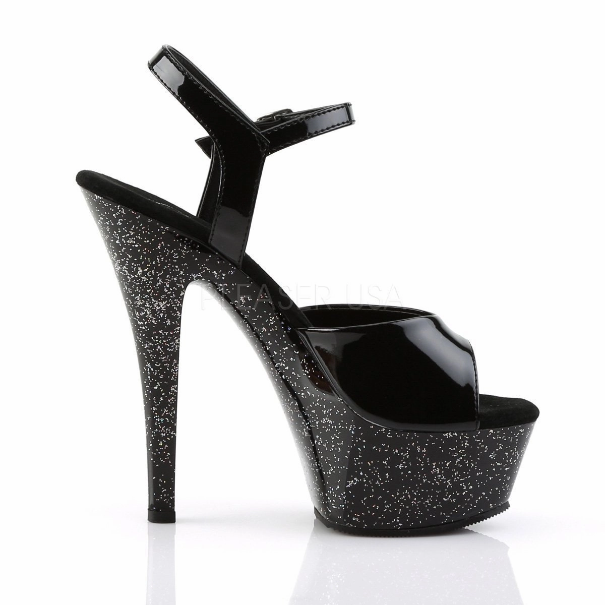SS-KISS-209MG Platform Sandal | Black Patent