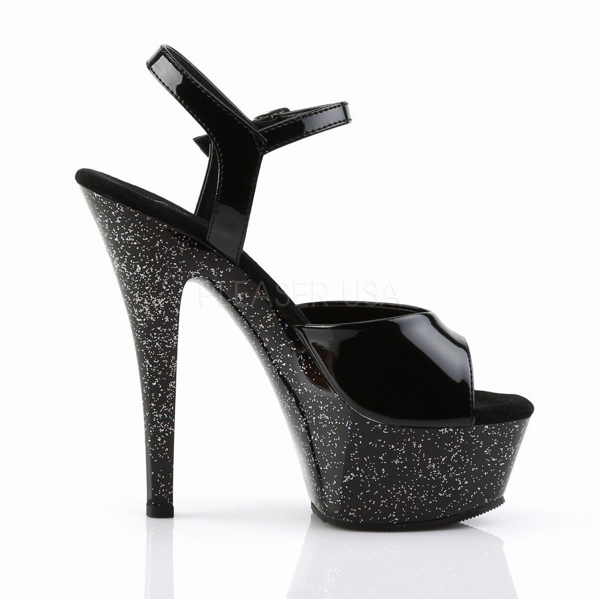 SS-KISS-209MG Platform Sandal | Black Patent