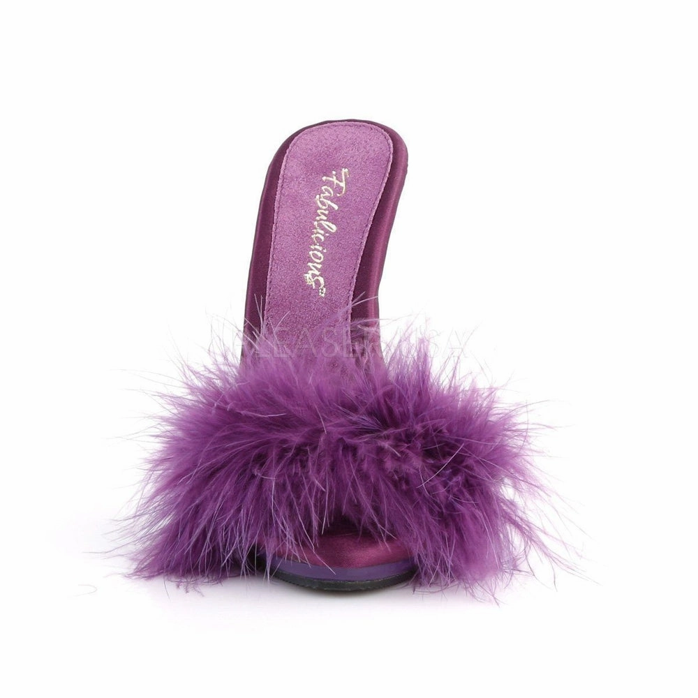 SS-POISE-501F Slide | Purple Genuine Satin