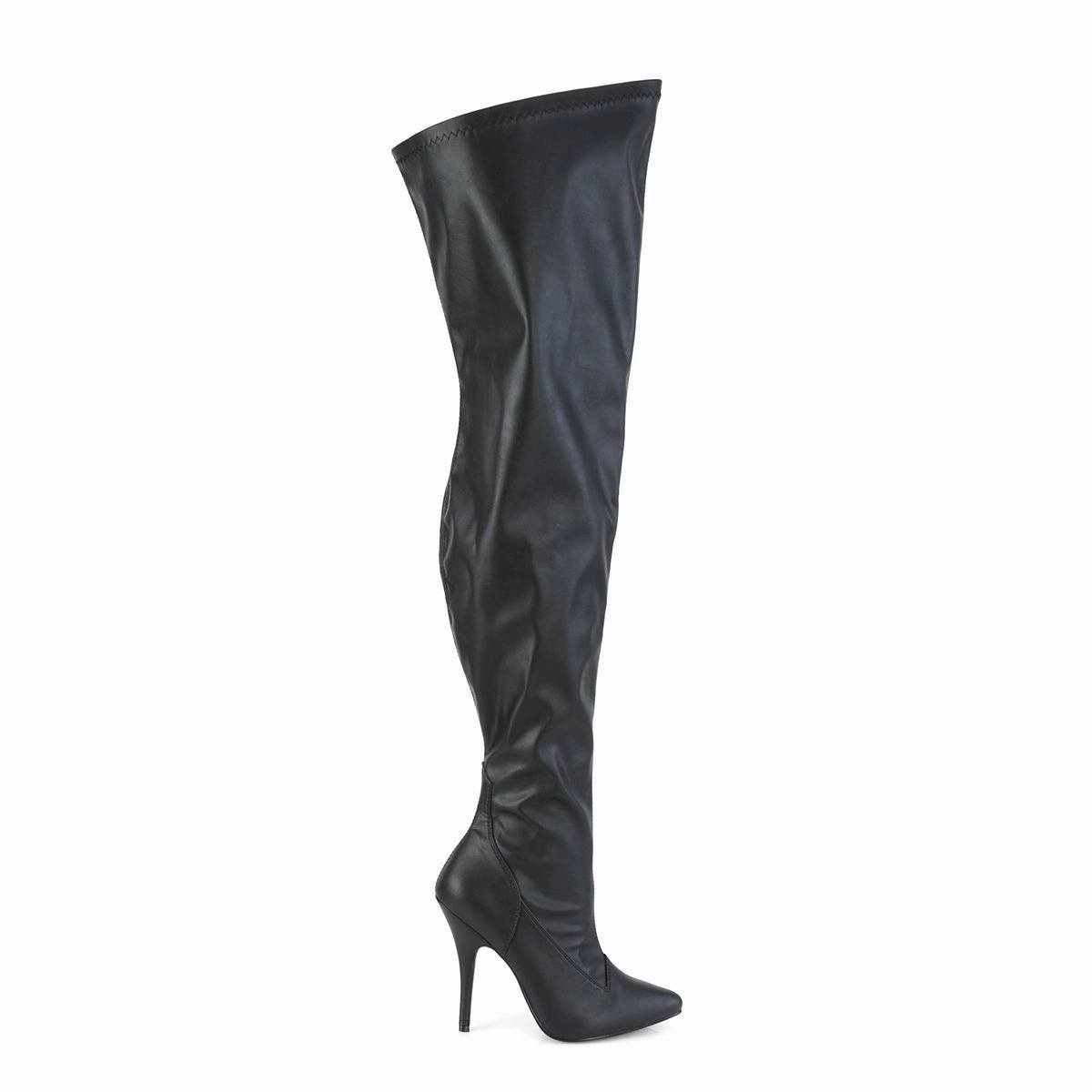SS-SEDUCE-3000WC Wide Calf Boot | Black Faux Leather