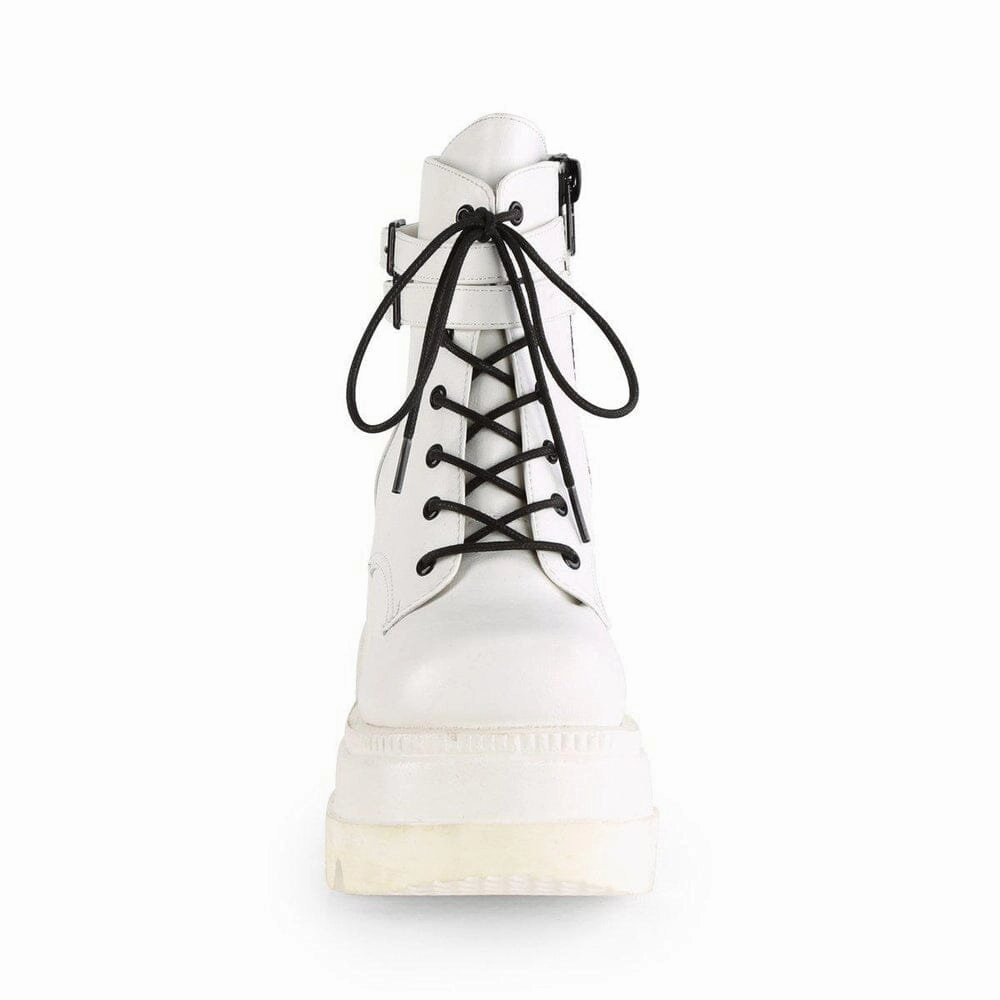 SS-SHAKER-52 Ankle Boot | White Faux Leather