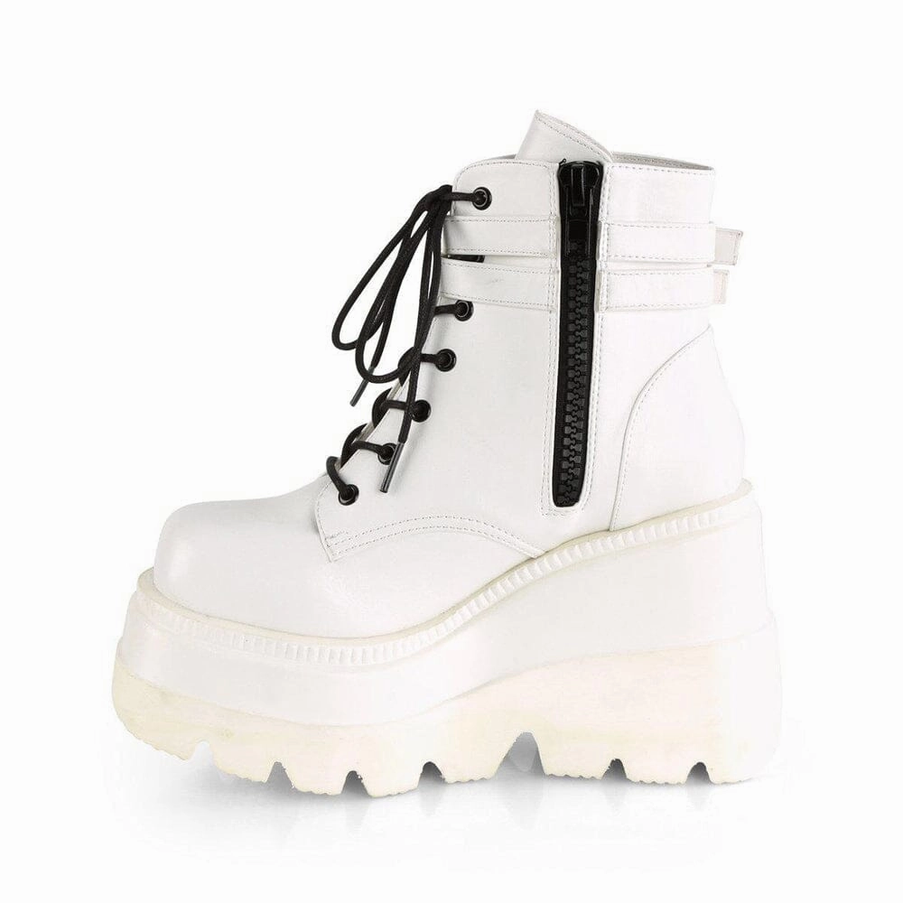 SS-SHAKER-52 Ankle Boot | White Faux Leather