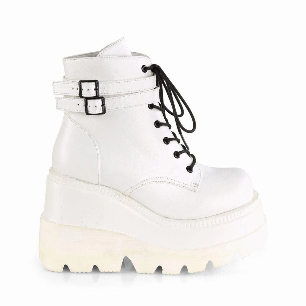SS-SHAKER-52 Ankle Boot | White Faux Leather