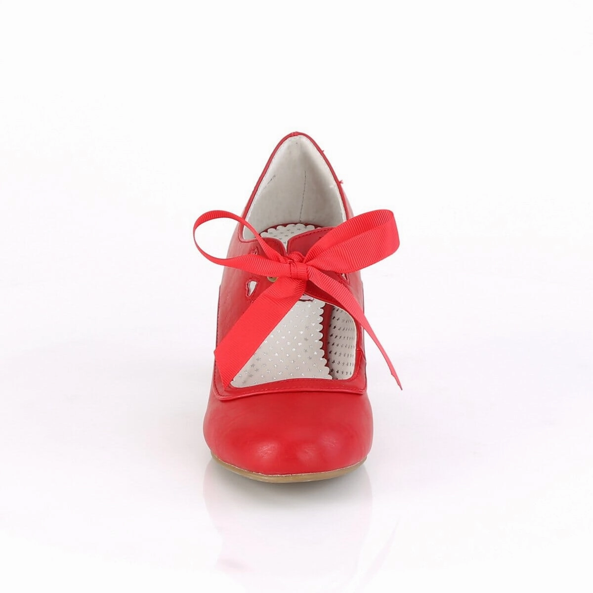 SS-WIGGLE-32 Pump | Red Faux Leather