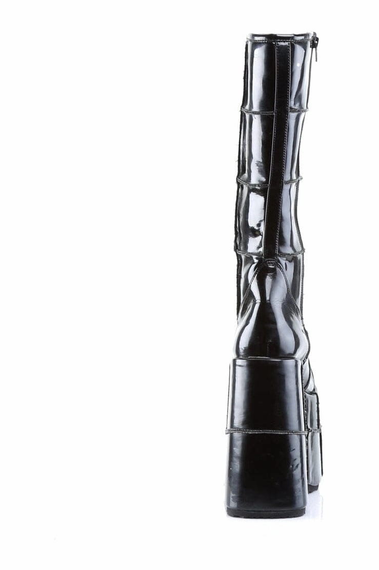 STACK-301 Black Patent Knee Boot