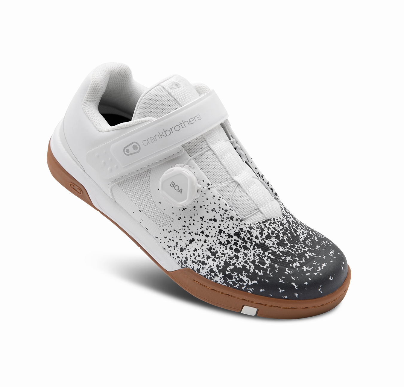 Stamp BOA Flat Shoes - Black/White Splatter