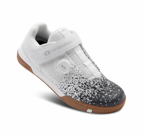 Stamp BOA Flat Shoes - Black/White Splatter